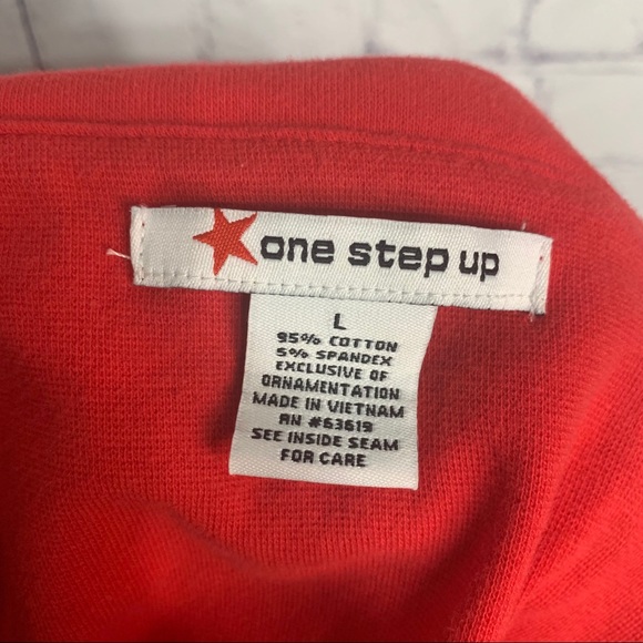 One Step Up Red Tank Top Large - Picture 7 of 7